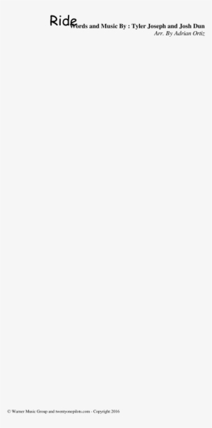 Ride Sheet Music Composed By Words And Music By - User Guide