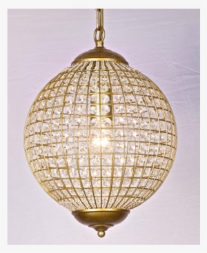 Small Gold Globe Chandelier - Lampshade