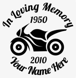 In Loving Memory Motorcycle Sticker - Loving Memory Heart Sticker