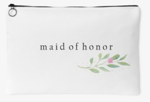 Minimalist Watercolor Floral Accessory Bag - Wedding