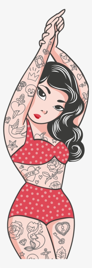 Pinup Girl With Tattoos Wall Sticker - Pin Up Girl Tattoo Ipod Touch 6 3d Case Full Warp