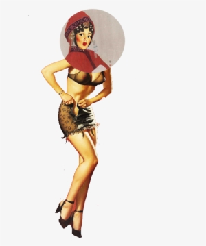The Contrast Between Western Pinup Girl And Eastern - Illustration