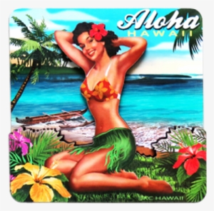 Coasters 2d Wood Pin Up Girl Posing