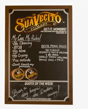 Man Cave Blackboard - Suavecito - Original Hold Pomade 4oz