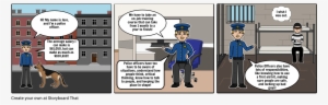 Police Officer Storyboard - Cartoon