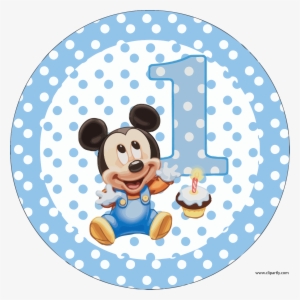 Circle Birthday Mickey Clipart Png - Mickey Mouse Bebe Png