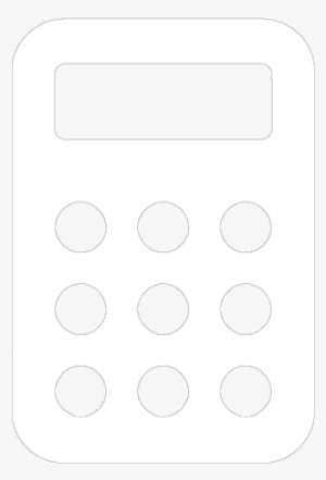 Accountancy - White Calculator Icon Transparent
