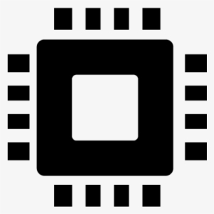 Svg Png - Icon Flat Processor Transparent Background