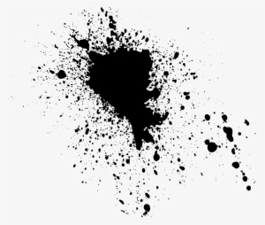 Paint Splatter Splash Ink Drop Splattered, Drip Silhoue - Brush Smudge Painting Png