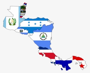 Central America Map With Flags