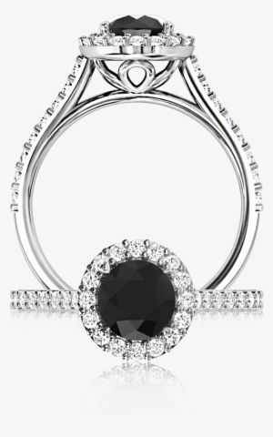 The Browns Black Diamond Halo - Browns Black Diamond Ring