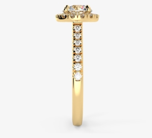 14 Karat Gold And Diamond Halo Ring - Gold
