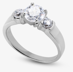 Standard View Of Shpr35 Pt42 In White Metal - Engagement Rings