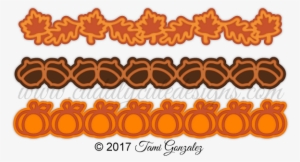 These Leaf, Acorn And Pumpkin Borders Couldn't Be Any - Design