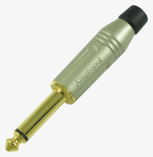 Plug - Amphenol, 1/4\ - Amphenol Acpm-gn-au 1/4" Phone Plug, 1 Conductor, Satin,
