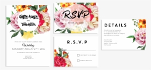 Colorful Hand Painted Flower Invitation Set - Luke And Lilly Be The Best Version 10cm)