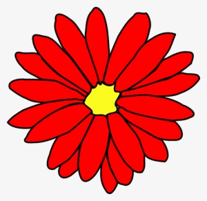 Daisies Clipart Daffodil Flower Red Daisy Clip Art - Red Flower Clip Art