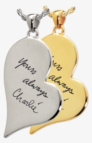 Wholesale Teardrop Heart With Handwriting Available - Teardrop Heart Actual Pawprint Or Noseprint Necklace