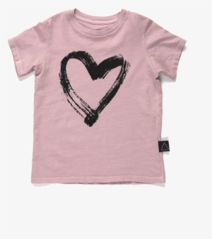 Heart Paint Stroke Short Sleeve Tee - Heart