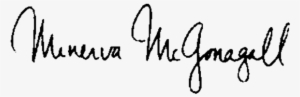 Minerva Mcgonagall Sig - Harry Potter Mcgonagall Signature