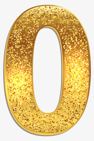 Number Zero Gold Shining Png Clip Art Image - Number 0 Gold Png