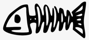 Fish Bones, Bones, Nature, Fish, Skeleton, Death, Dead - Zumba Logo Black And White
