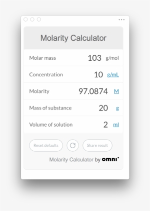 Molarity Calculator - Calculator