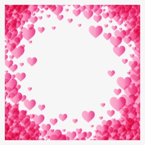 Valentine's Day Pink Heart Border Frame Transparent - Pink Heart Border Clipart