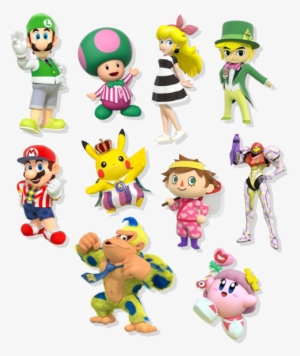 Nintendo Characters From 3ds Tvcm2 Commercial - Legend Of Zelda Kirby