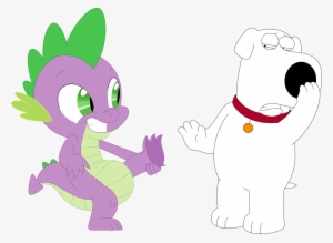 Artist Porygon Brian Griffin Claws Crossover Dog Png - My Little Pony Spike Birthday Png