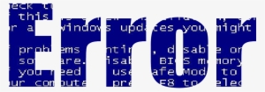 Computer, Error, Bug, Blue - Transparent Error
