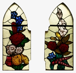 Stjohnsashfield Stainedglass Flowers - Stained Glass Windows Png