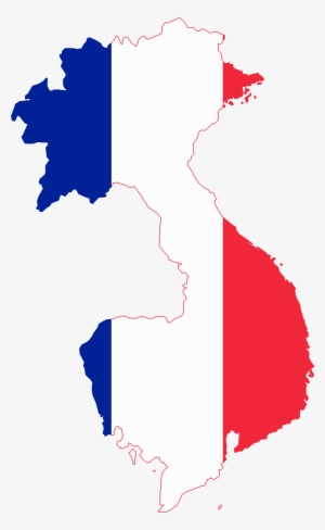 Flag Map Of French Indochina 1887-1954 - French Indochina Flag Map