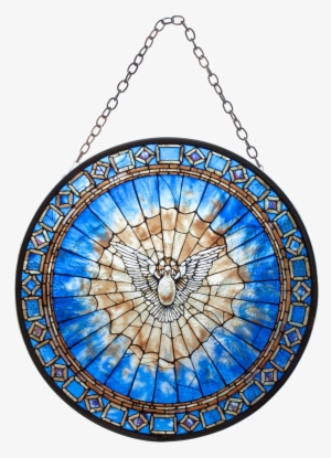 Catholic Stained Glass Window Png Image Background - Stained Glass Window Holy Spirit Dove