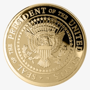 2017 Series I Gold Plated Trump Inauguration Ltd - Us Presidential Seal Coin