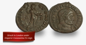 A Genuine Roman Follis Coin From The Era Of Emperor - Bronze