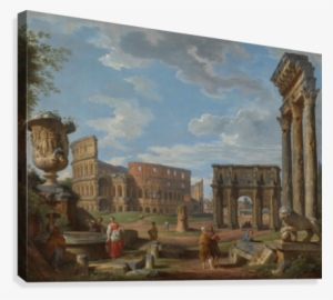 Colosseum And The Arch Of Constantine Canvas Print - Companion To Ancient History