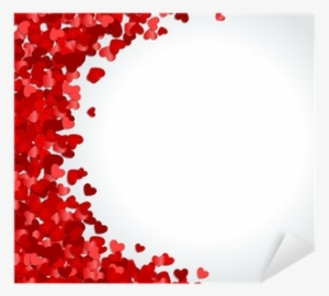 Red Hearts Confetti Vector Background Sticker • Pixers® - Valentine Days Red Hearts