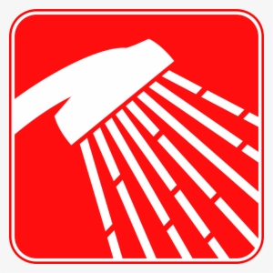 Shower, Bathroom, Sign, Red, Water - Shower Icons