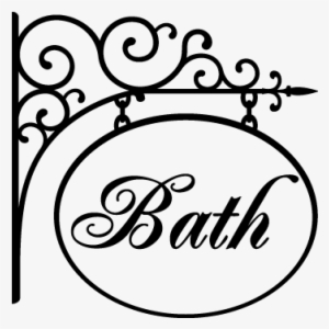 Bathroom Vintage Sign Wscroll Hanger Sign On Both Sides - Plataforma 9 3 4