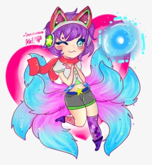 Jpg Royalty Free Library Arcade Chibi By Itoradorable - League Of Legends Ahri Arcade Chibi
