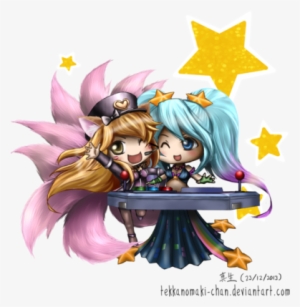 Chibi Ahri And Sona - Ahri And Sona Chibi