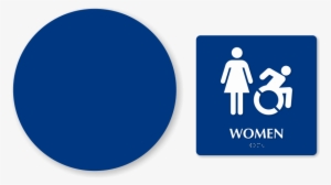Transparent Californa Sign - Accessible Bathroom Sign