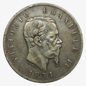 1861-1878 Italy 5 Lire Silver Crown - 1806 George Iii Farthing