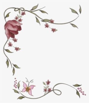 Floral Corners - Tubes Coins Or Fleurs Png