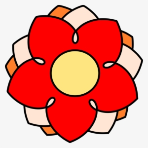 Flower Floral Design Drawing Download - Big Single Flower Clip Art