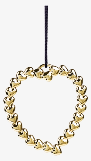 Heart Wreath H7 5 Gold Plated Karen Blixen - Heart Wreath & Heart Angel, Goldplated