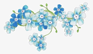 Blue Flower Drawing Png