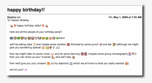Happy Birthday Emoji Story - Happy Birthday Email