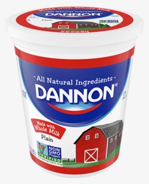Dannon Plain Whole Milk Yogurt Quart - Plain Low Fat Yogurt